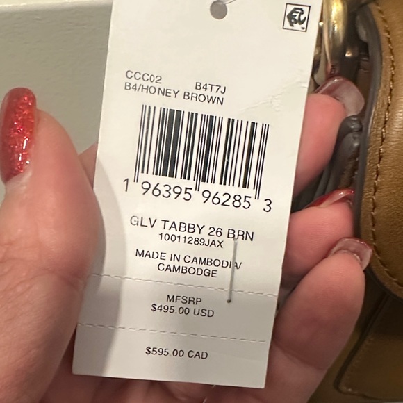 Coach Tabby 26 Tan/BRN Leather Shoulder Bag - Picture 2 of 13